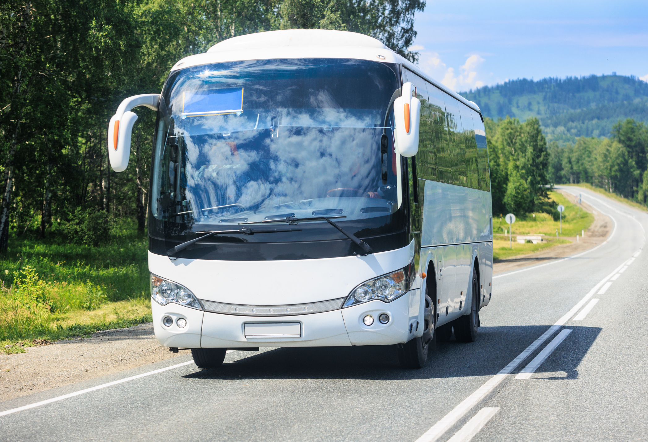 coach bus on highway